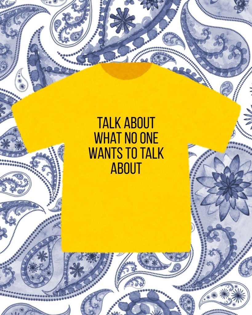 A tshirt with a message for anal cancer survivors